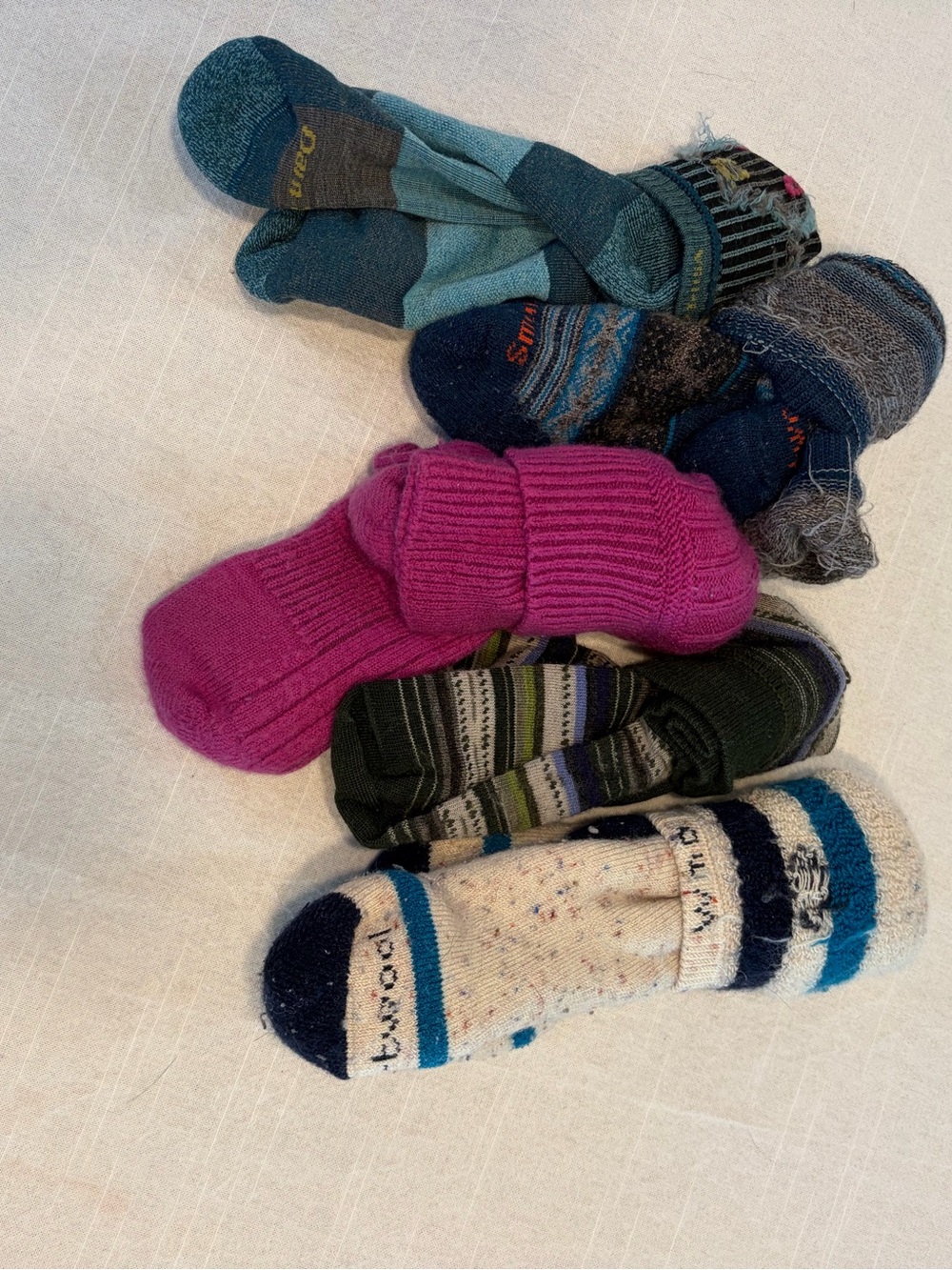 Wool Sock Bundle Women's Medium Large Smartwool Darn Tough Bombas Lot of 5
